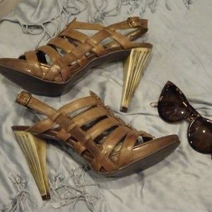 Unique Strappy Retro Heels